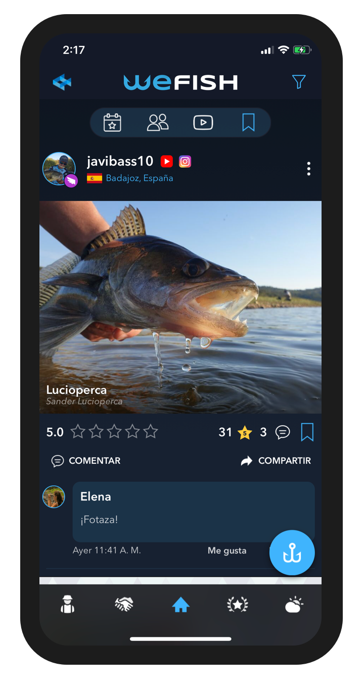 Mobile example WeFish app